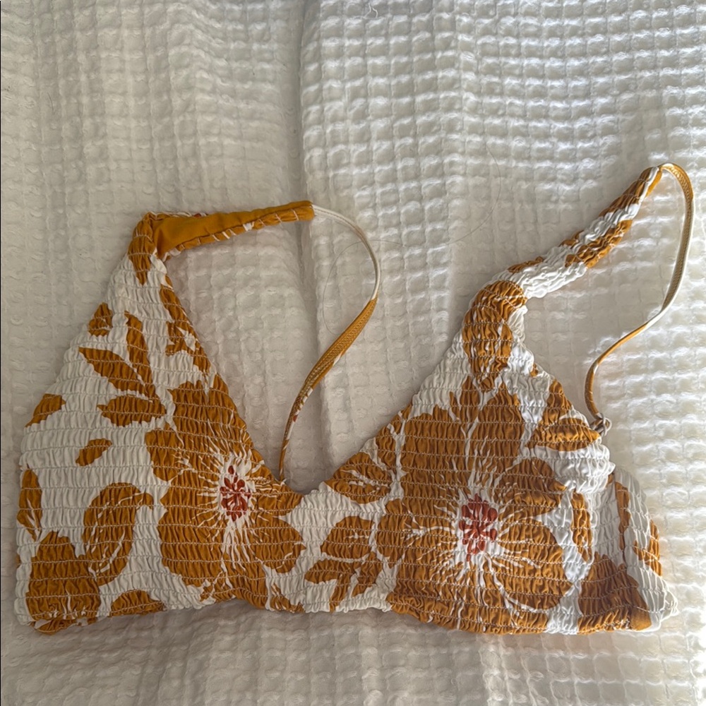 Floral Smocked Bikini Top